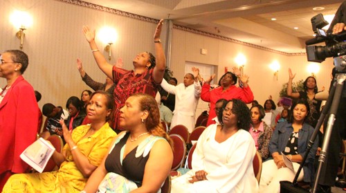 People Praying With Enthusiasm